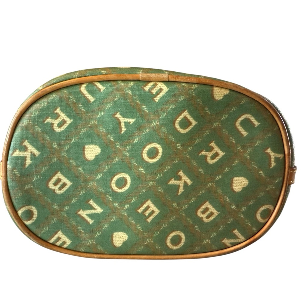 Vintage Dooney & Bourke Buckeye and Almond Coated Canvas Leather Bucket Bag - Picture 2 of 4